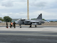 Odlet letounů JAS-39C Gripen z Čáslavi na Island